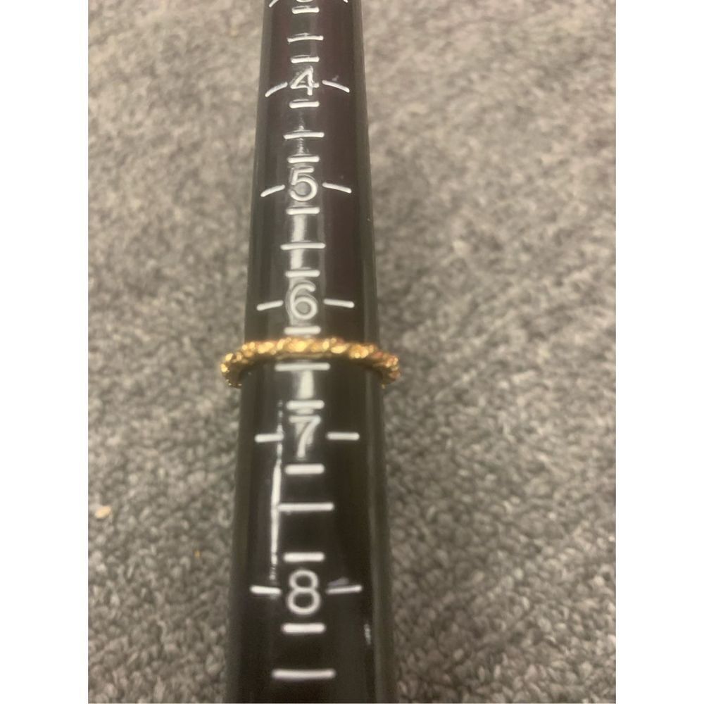 Simple Gold Textured Ring - Picture 3 of 4